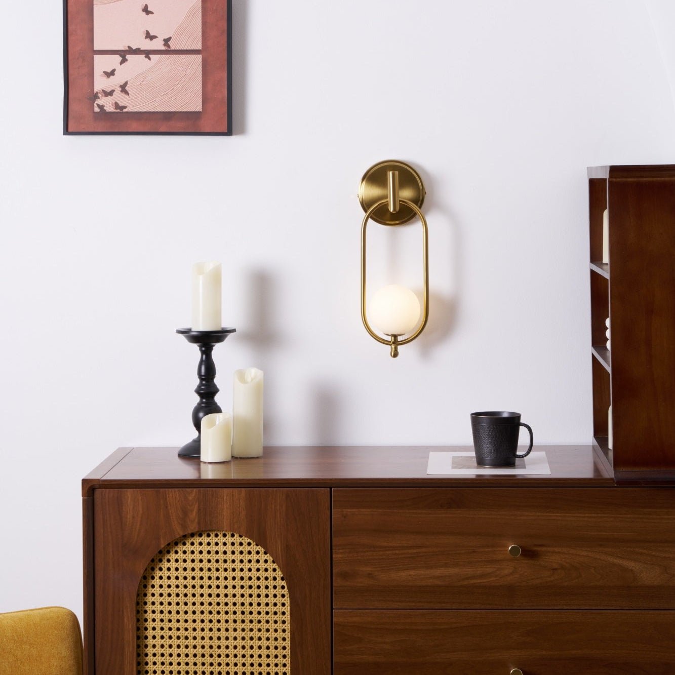 Cumirisra Modern Minimalist Brass Glass Wall Light - Blowlighting