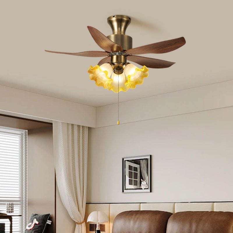 Ventilatore da soffitto con luce Florence Blossom con sorgente luminosa LED