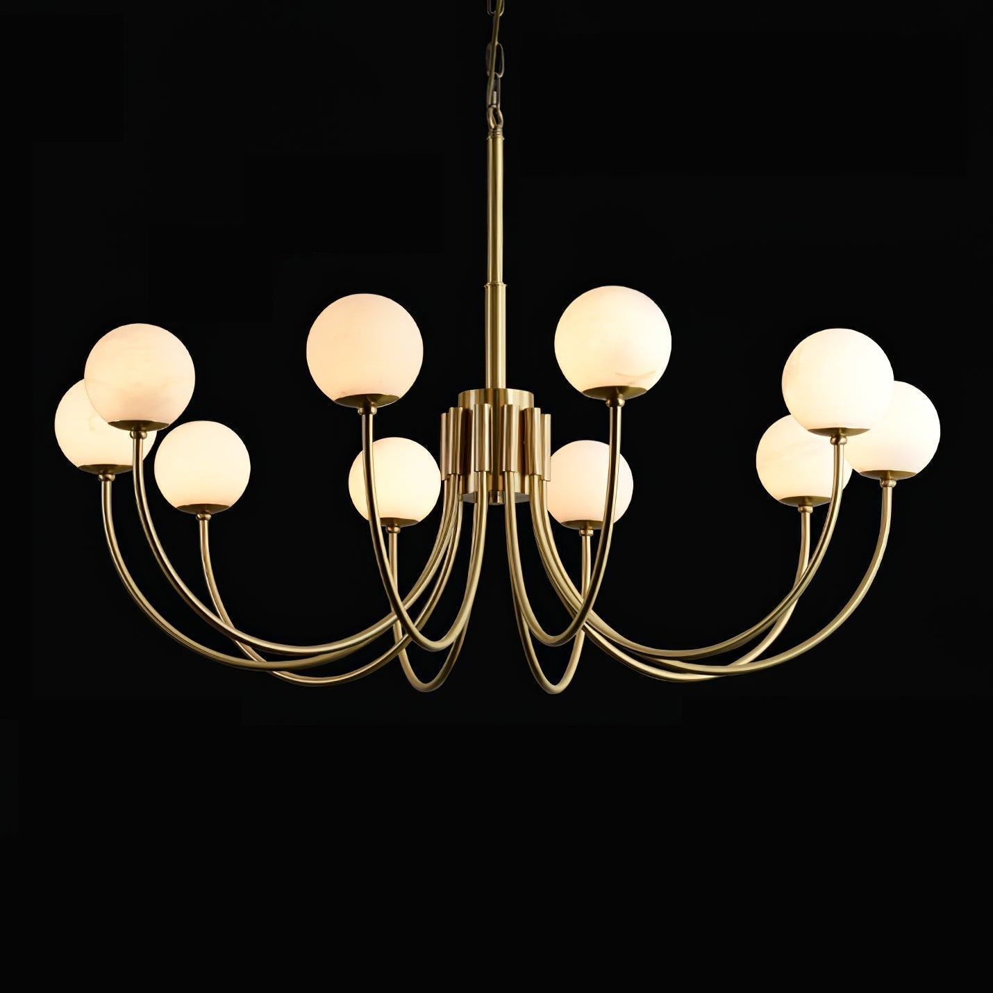 Alira Vintage Alabaster Chandelier Light - Letslighting