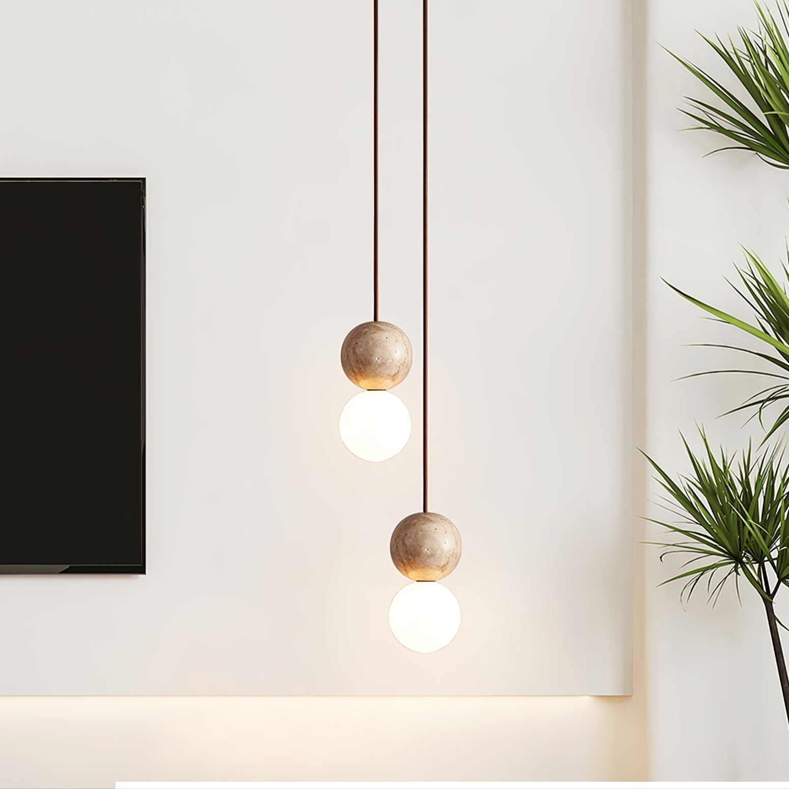 Luna Travertine Pendant Light - Neutralighting