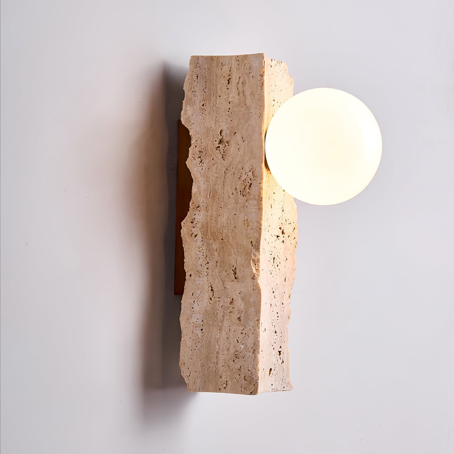 Elnoren Organic Travertine Wall Light - Neutralighting