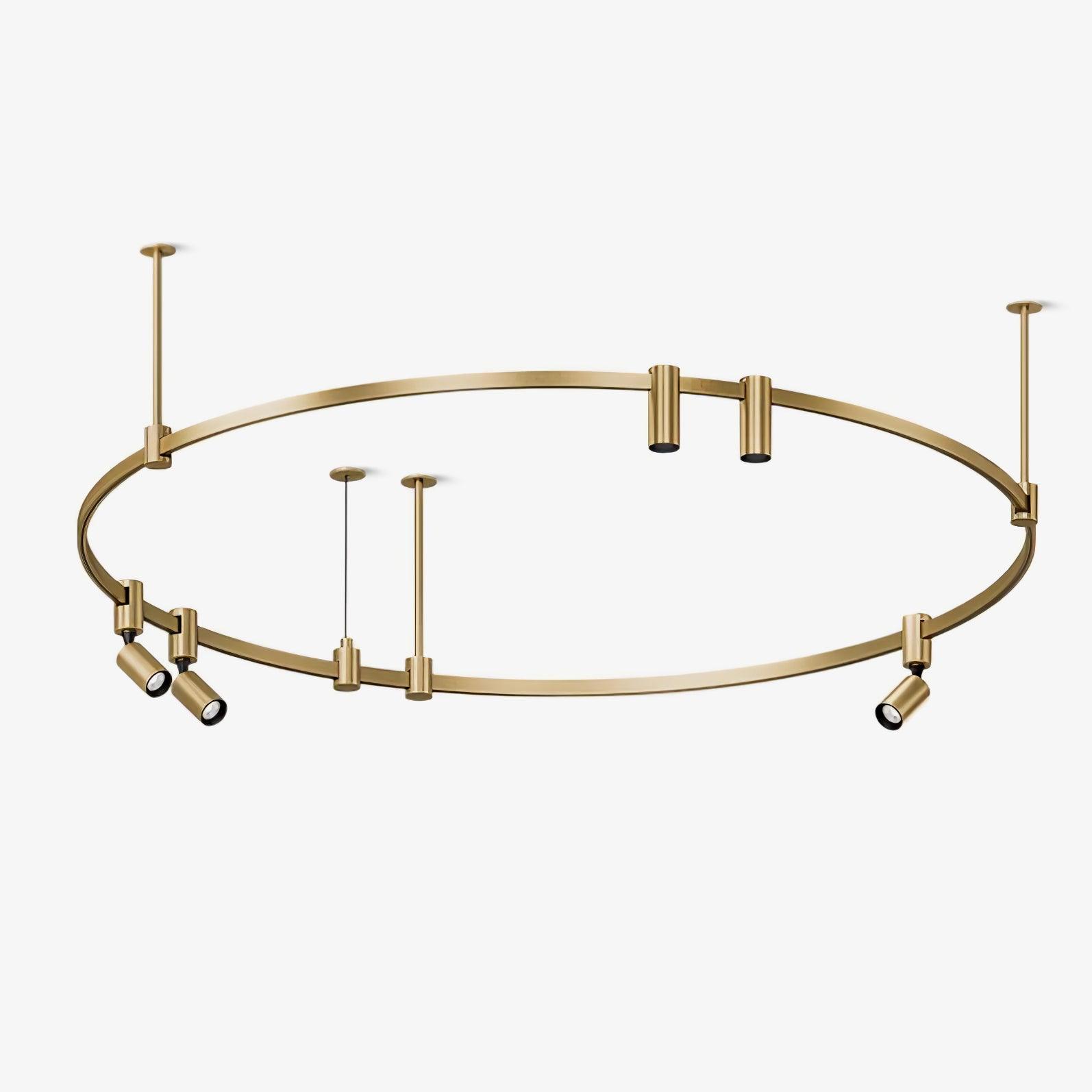 Ivrinir Ringed Brass Pendant Lamp - Blowlighting