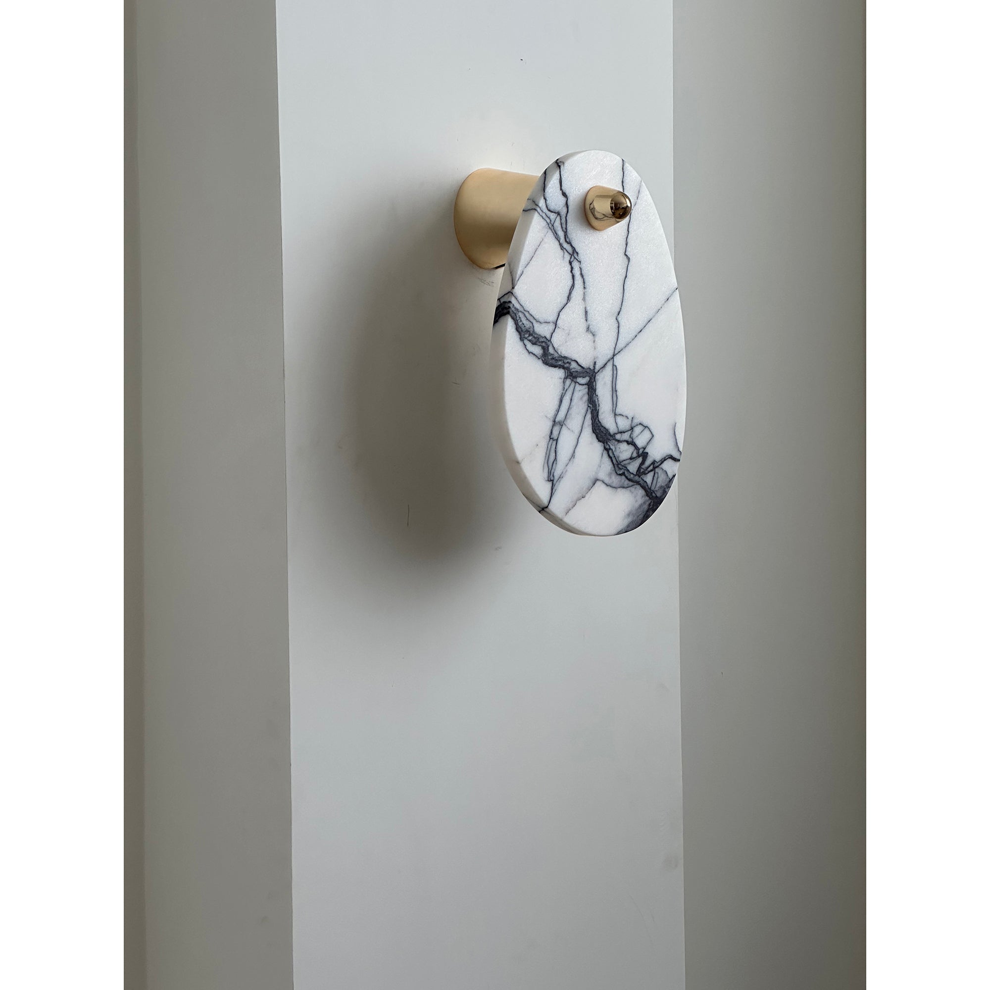 Norduvys Modern Luxurious Metal Marble Wall Lamp - Lamp Copper