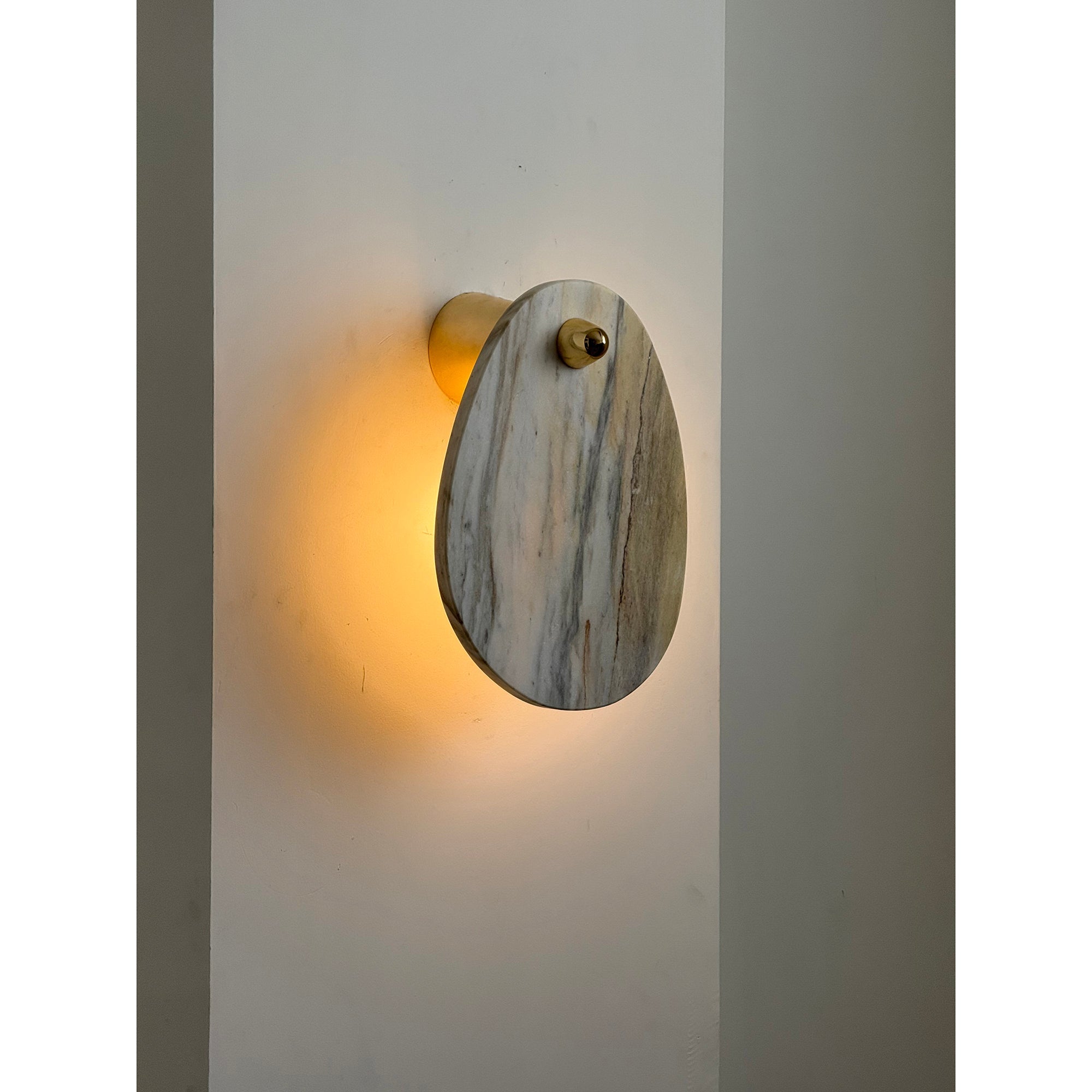 Norduvys Modern Luxurious Metal Marble Wall Lamp - Lamp Copper
