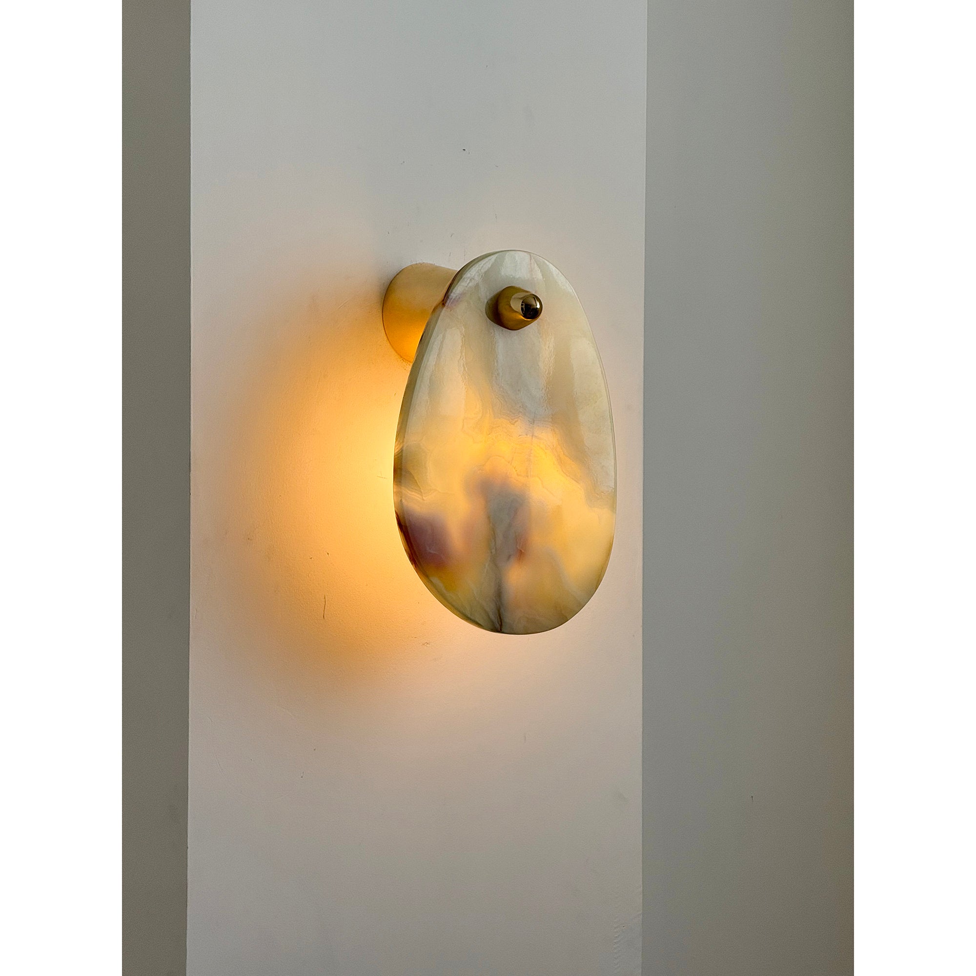 Norduvys Modern Luxurious Metal Marble Wall Lamp - Lamp Copper