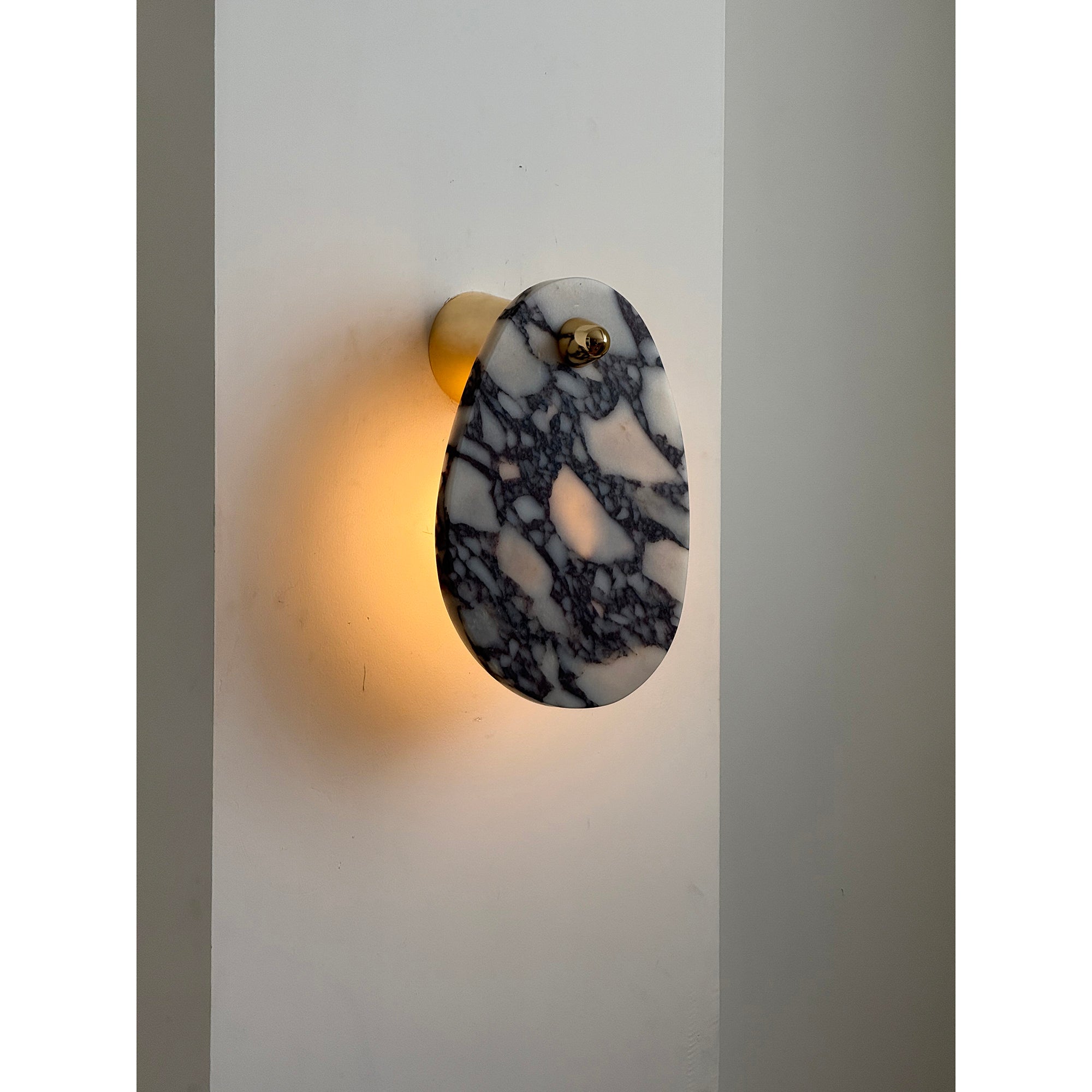Norduvys Modern Luxurious Metal Marble Wall Lamp - Lamp Copper