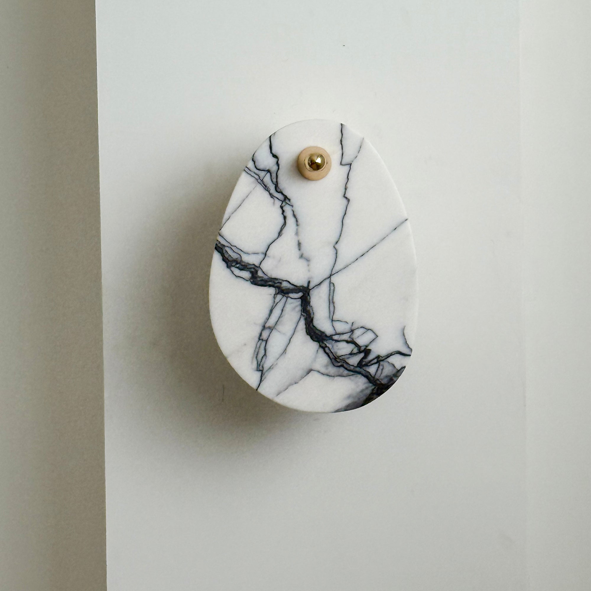 Norduvys Modern Luxurious Metal Marble Wall Lamp - Lamp Copper