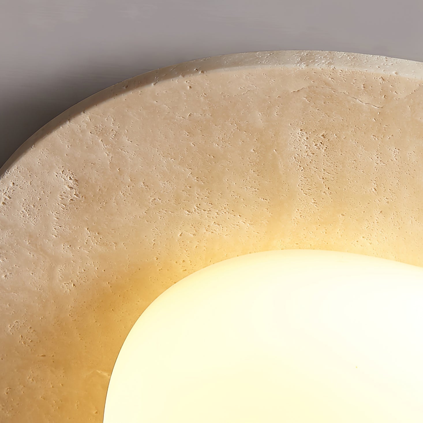 Orlaeisra Circular Travertine Ceiling Light - Neutralighting