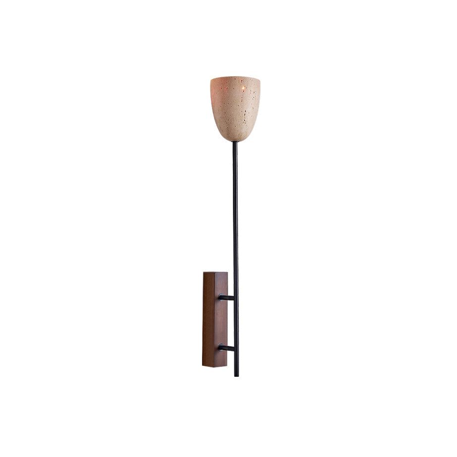 Kvennuvyo Modern Minimalist Walnut Metal Wood Wall Lamp - Lamp Copper