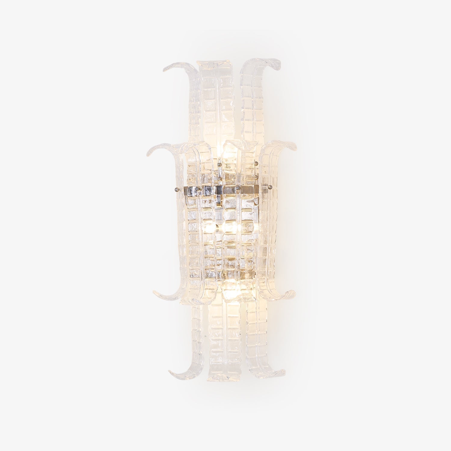 Aurora Wall Sconce Clear Murano Glass Panel Geometric - Neutralighting