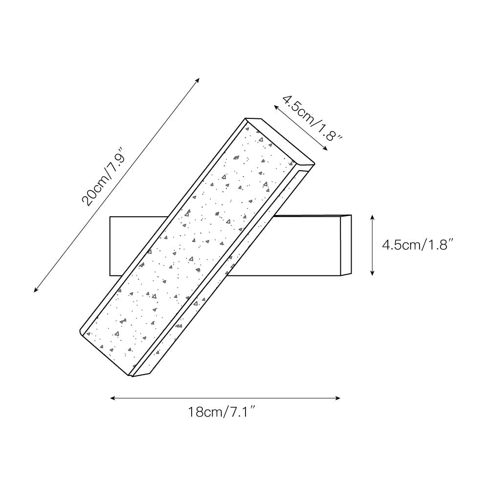 Ostruvyo Modern Minimalist Linear Walnut Travertine Wall Lamp - Lamp Copper