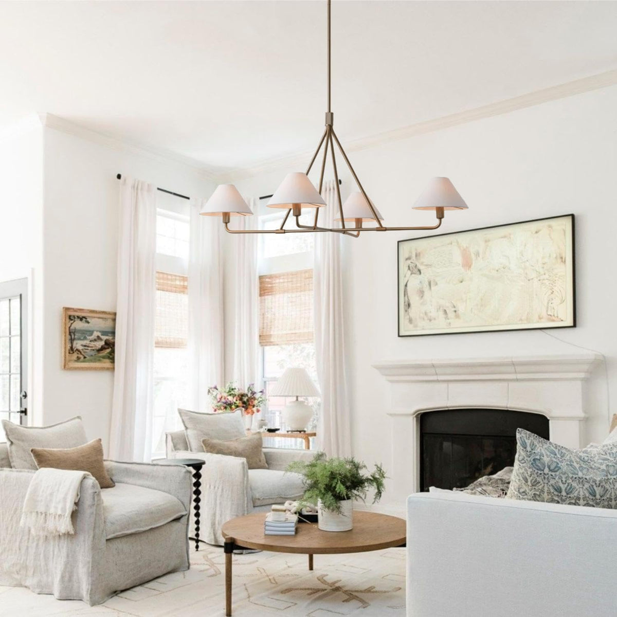 Aurora Chandelier Cone Shade Minimalist - Blowlighting