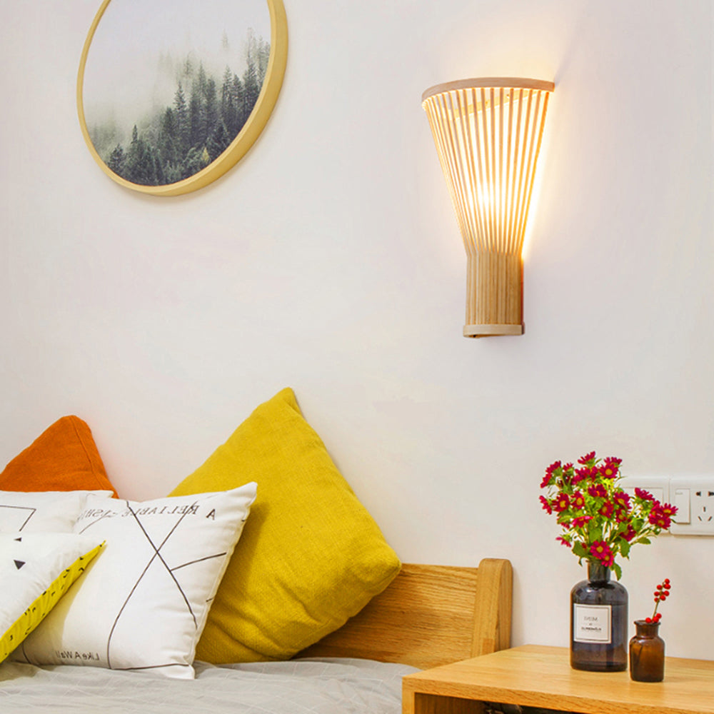 Muto Led Applique Comodino Rattan Acrilico Camera da Letto
