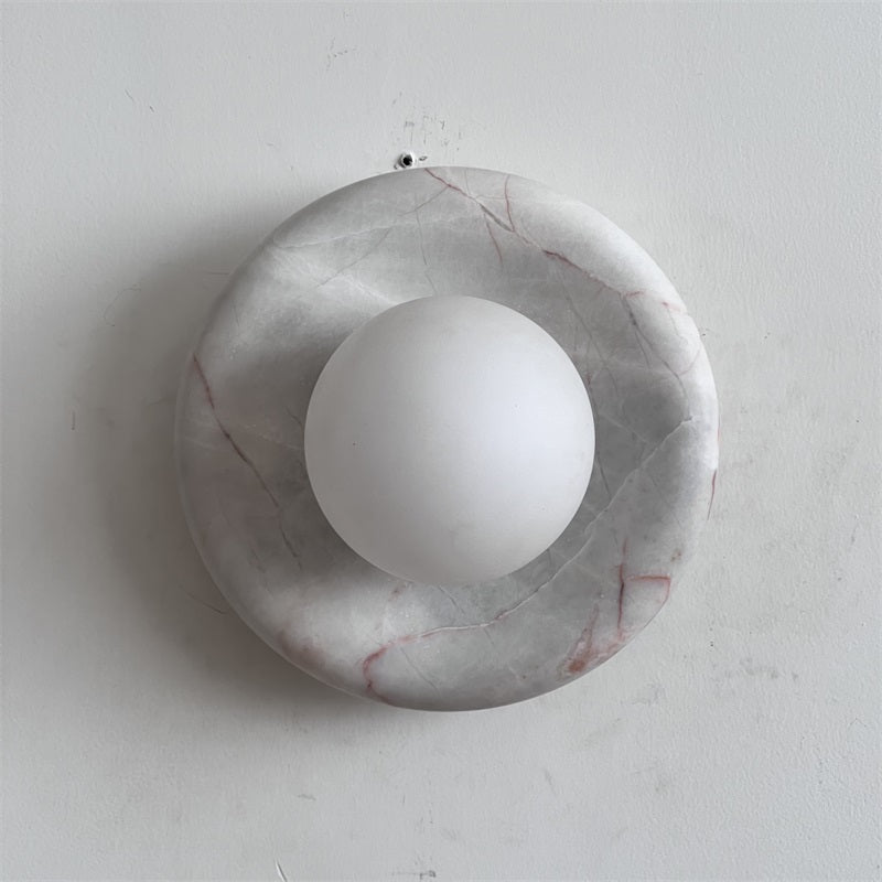 Vomire Premium Nordic Art Red Marble Sconce Wall Lamp - Lamp Copper