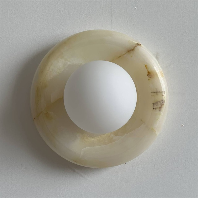 Vivina Modern Minimalist Cyan Jade Sconce Wall Lamp - Lamp Copper