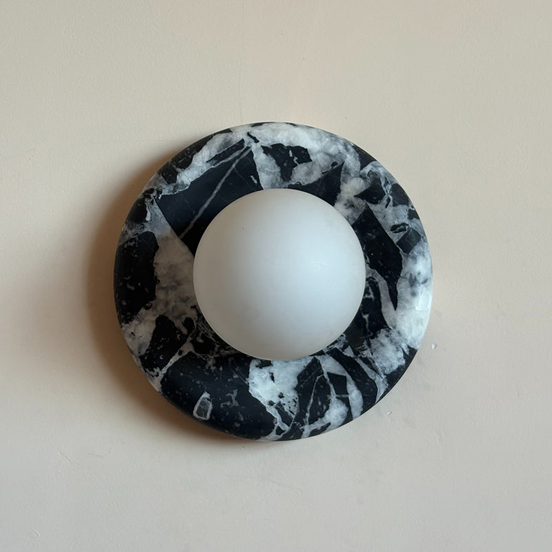 Uvinos Modern Minimalist Black Marble Sconce Wall Lamp - Lamp Copper