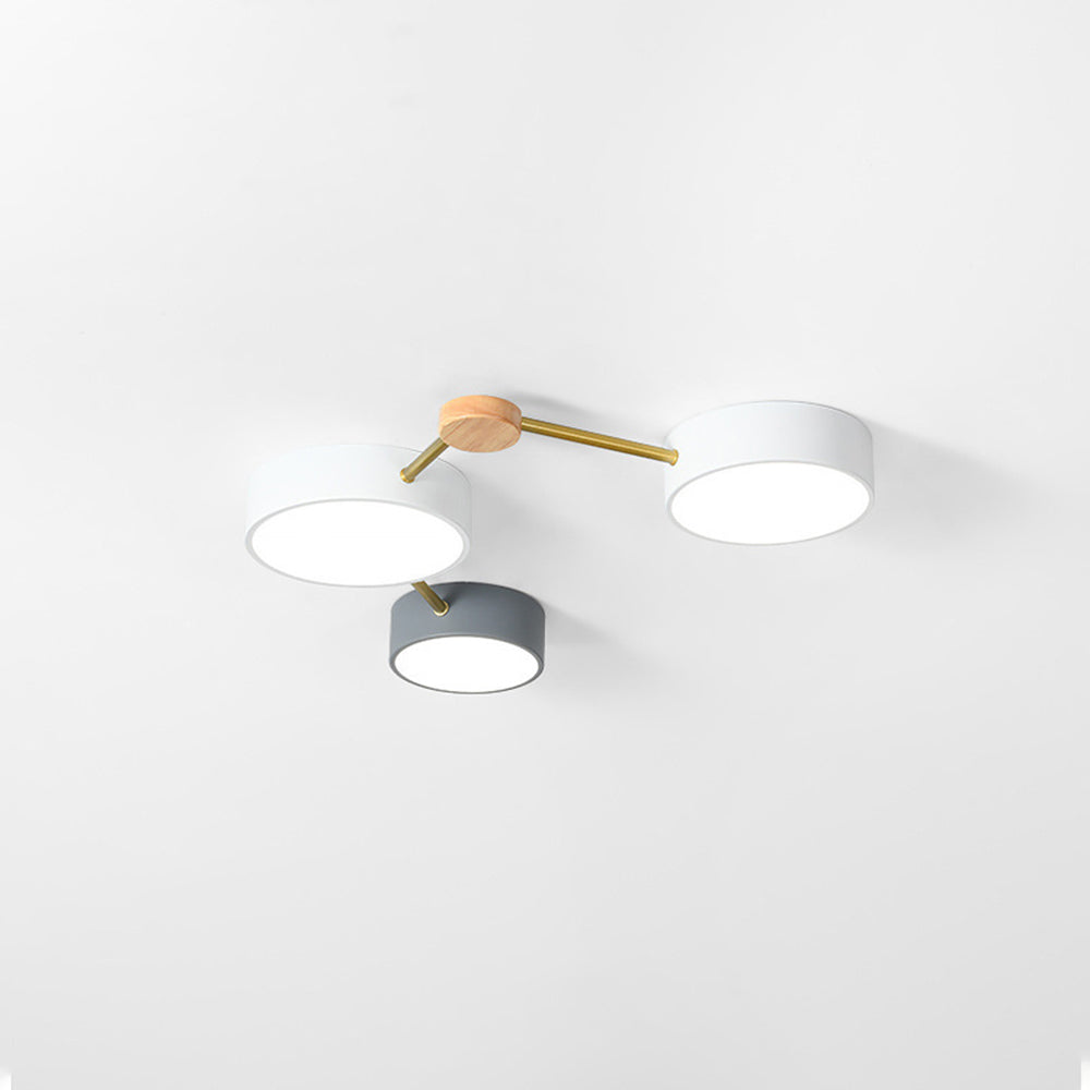 Arisha Moderno Acrilico/Legno Plafoniera Bianco/Grigio/Verde Soggiorno
