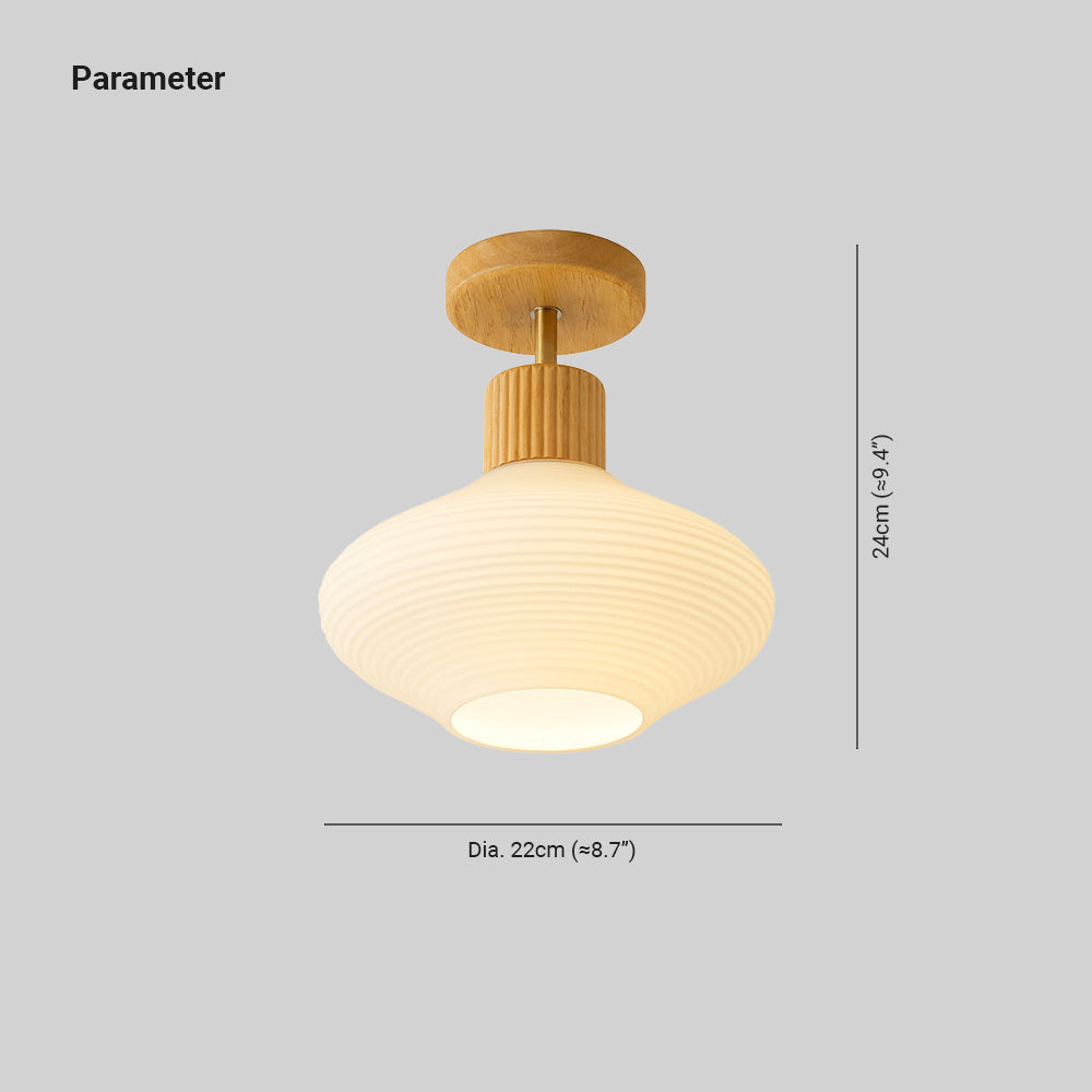 Arisha Moderno LED Legno/Vetro Plafoniera Legno/Noce Corridoio/Camera da letto