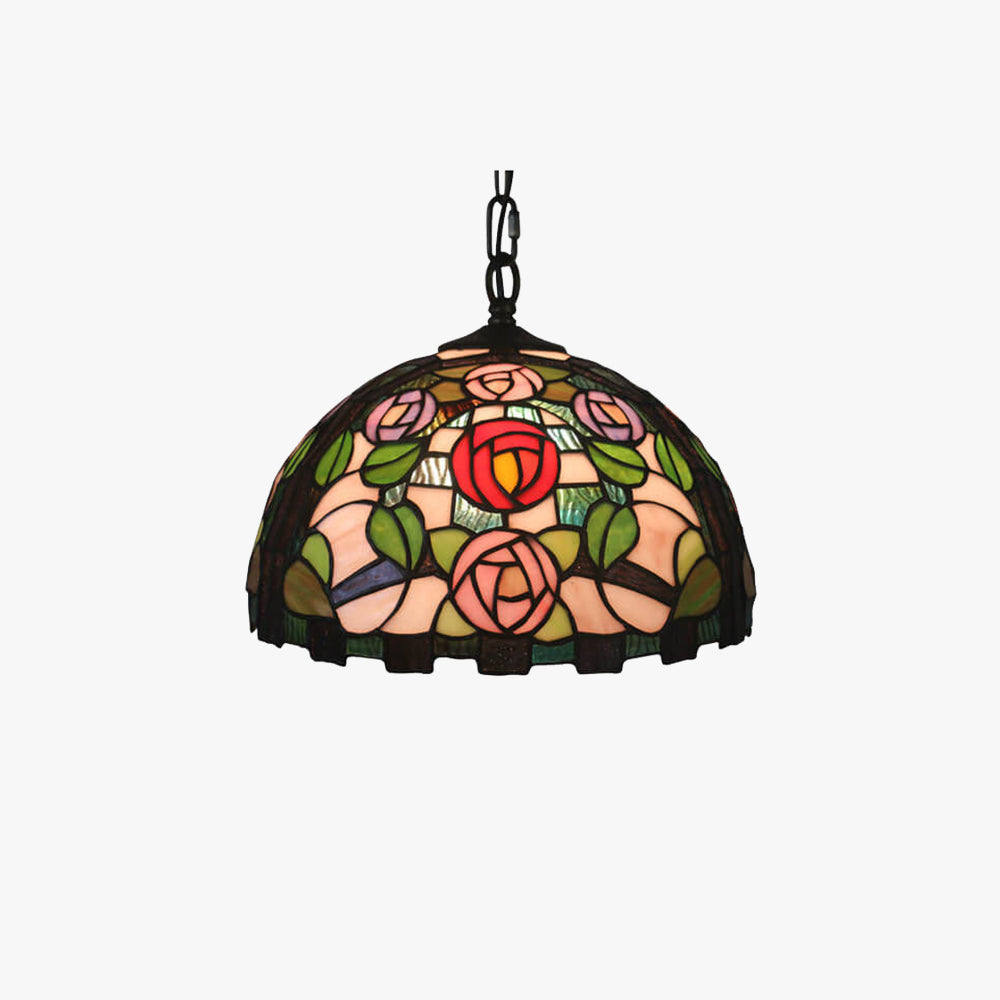 Tiffany Vintage Metallo Vetro Lampade a Sospensione Soggiorno