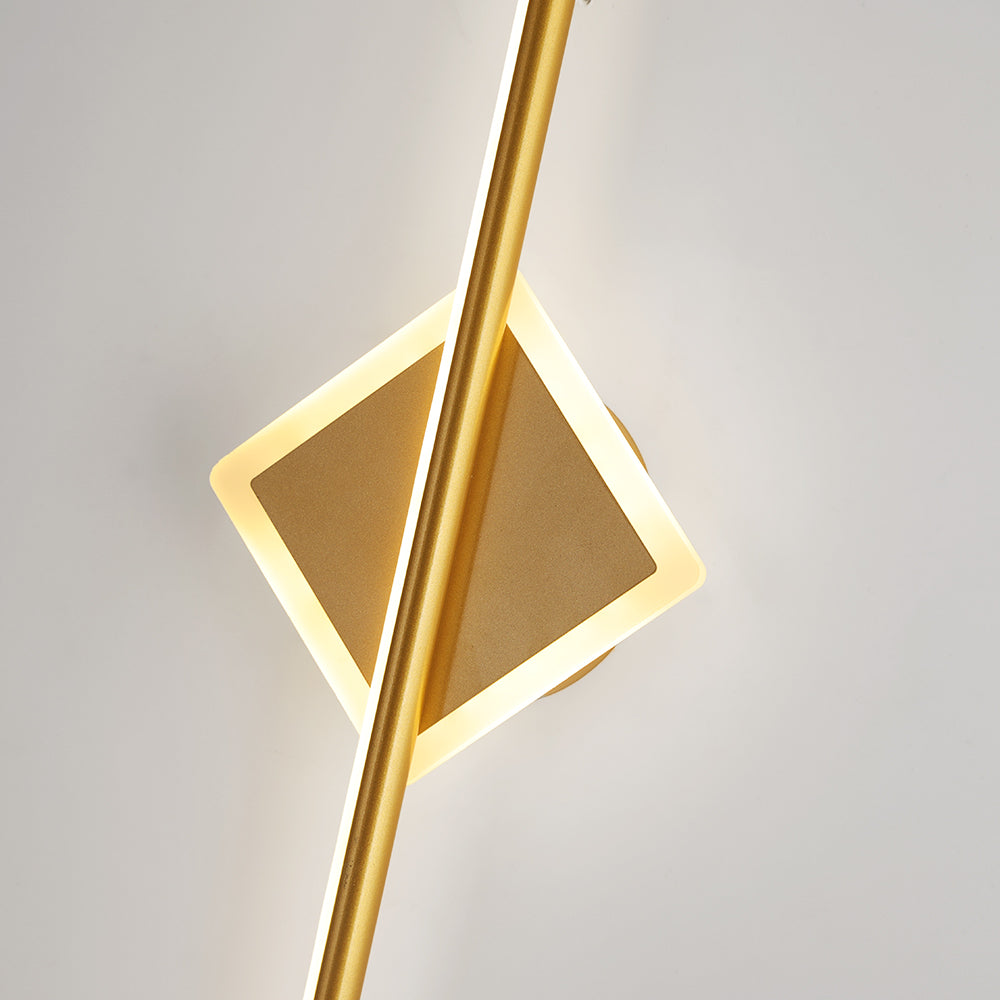 Arisha Minimalismo LED Applique Nero/Oro Lineare