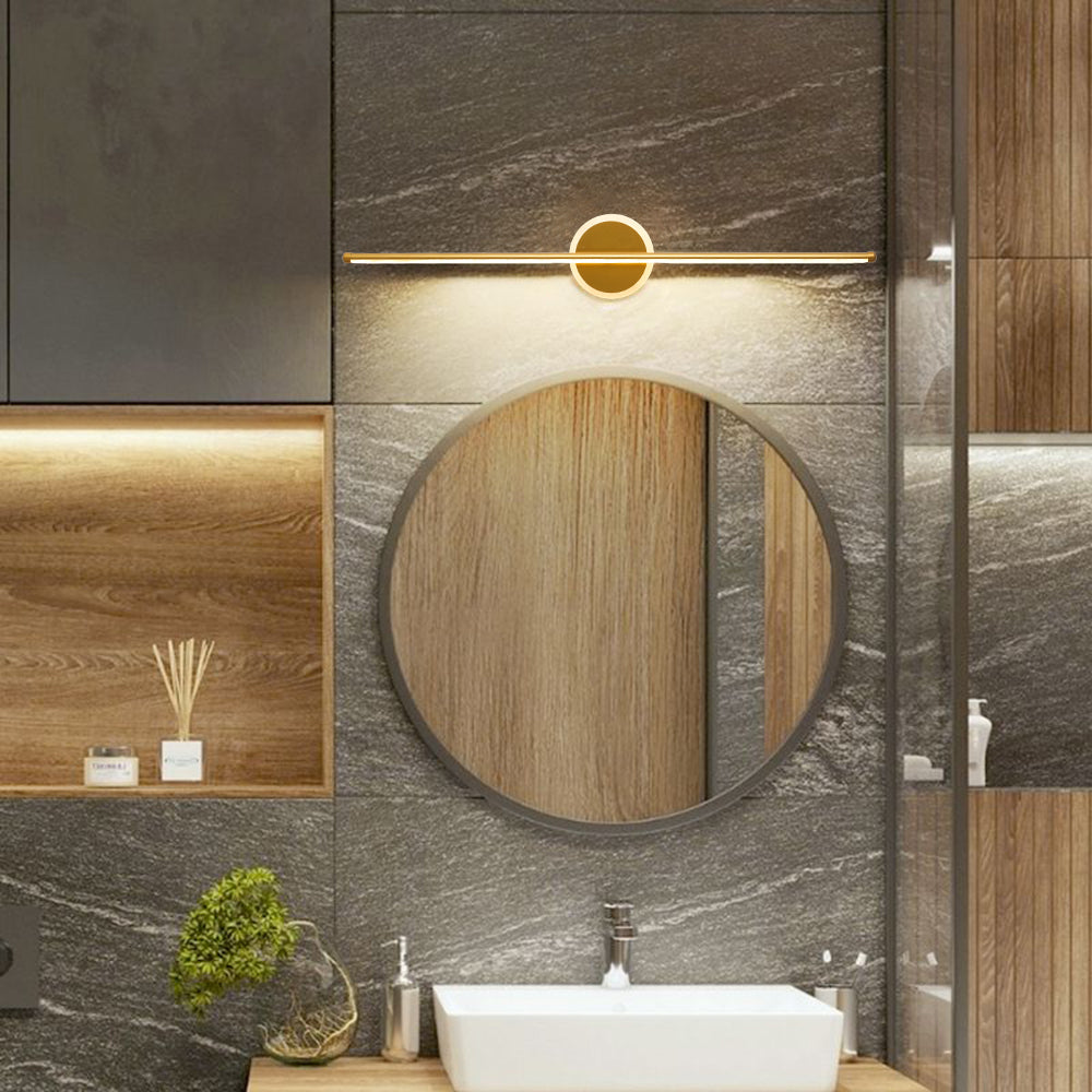 Arisha Minimalismo LED Applique Nero/Oro Lineare