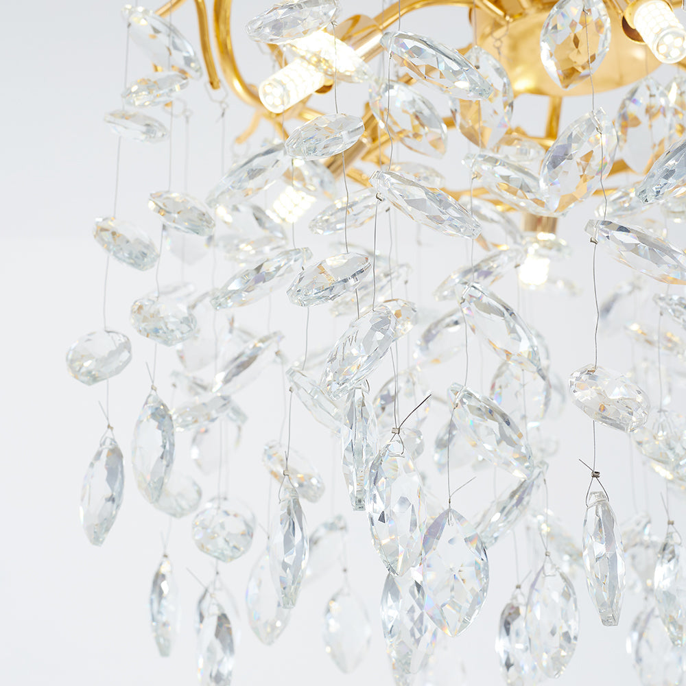 Marilyn Design LED Lampada a Sospensione Artistico in Metallo/Cristallo Oro Soggiorno/Camera da Letto