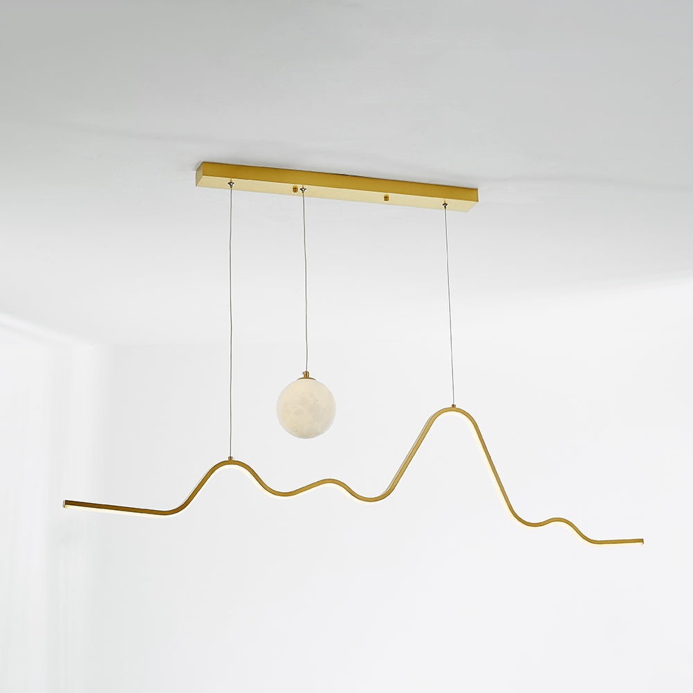 Arisha Lusso Onda Luna Metallo Silicagel Lampade a Sospensione