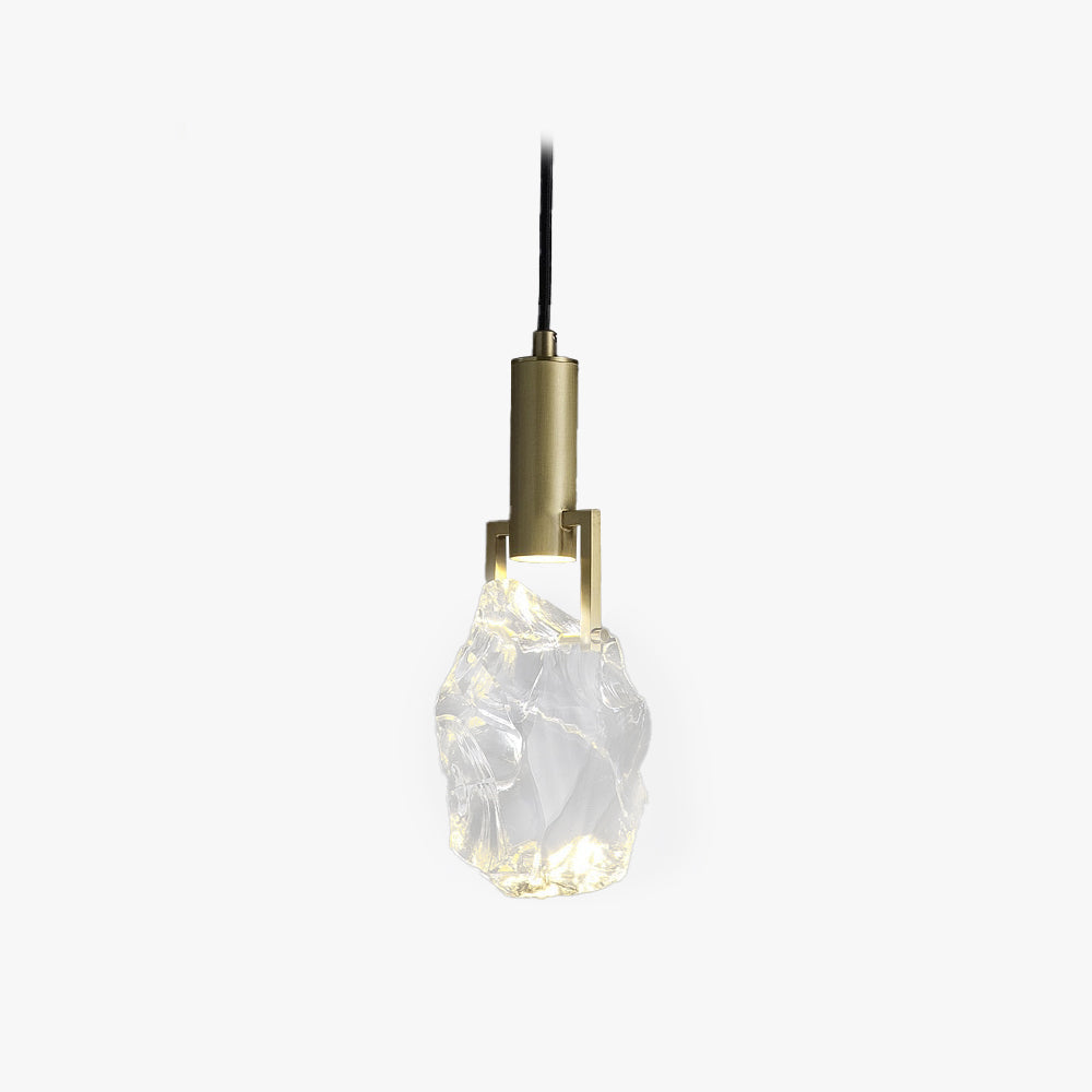 Kristy Moderno Goccia Cristallo Lampade a Sospensione Ottone