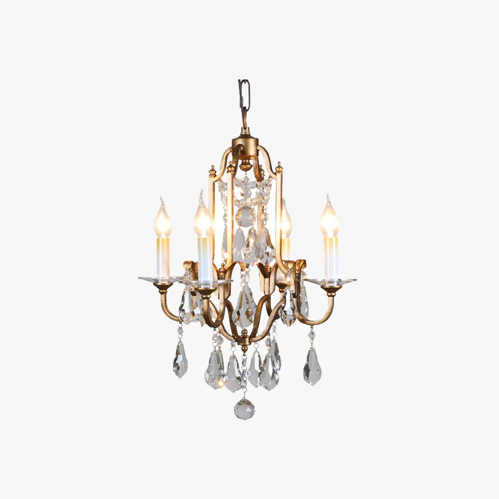 Silva Vintage Lusso Candela Cristallo Metallo Lampadari Soggiorno