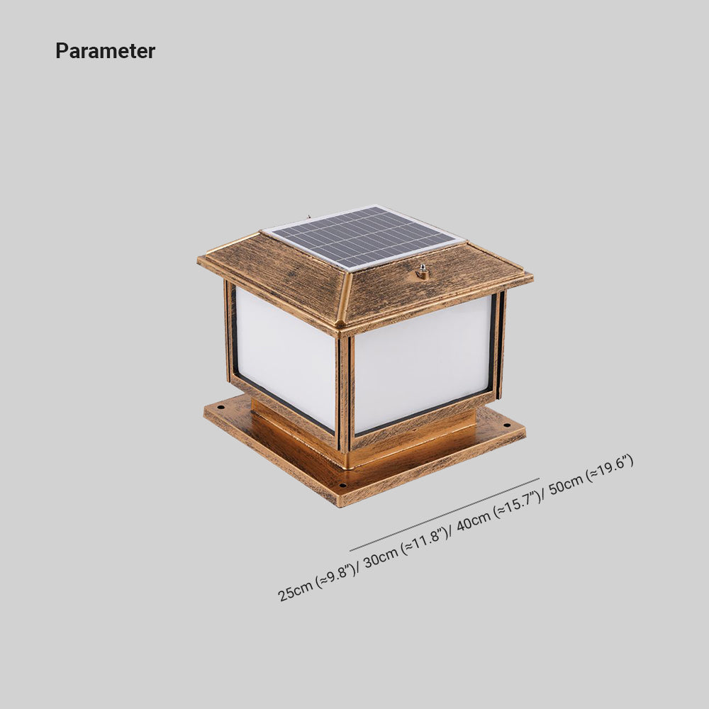 Ray Vintage LED Rettangolare Solare Metallo Applique da Esterno