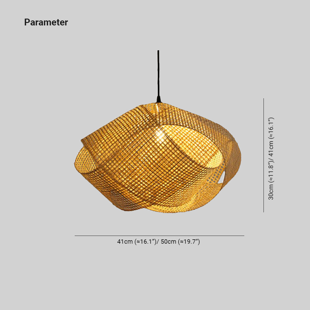Ritta Twist Rattan Bambù Lampade a Sospensione