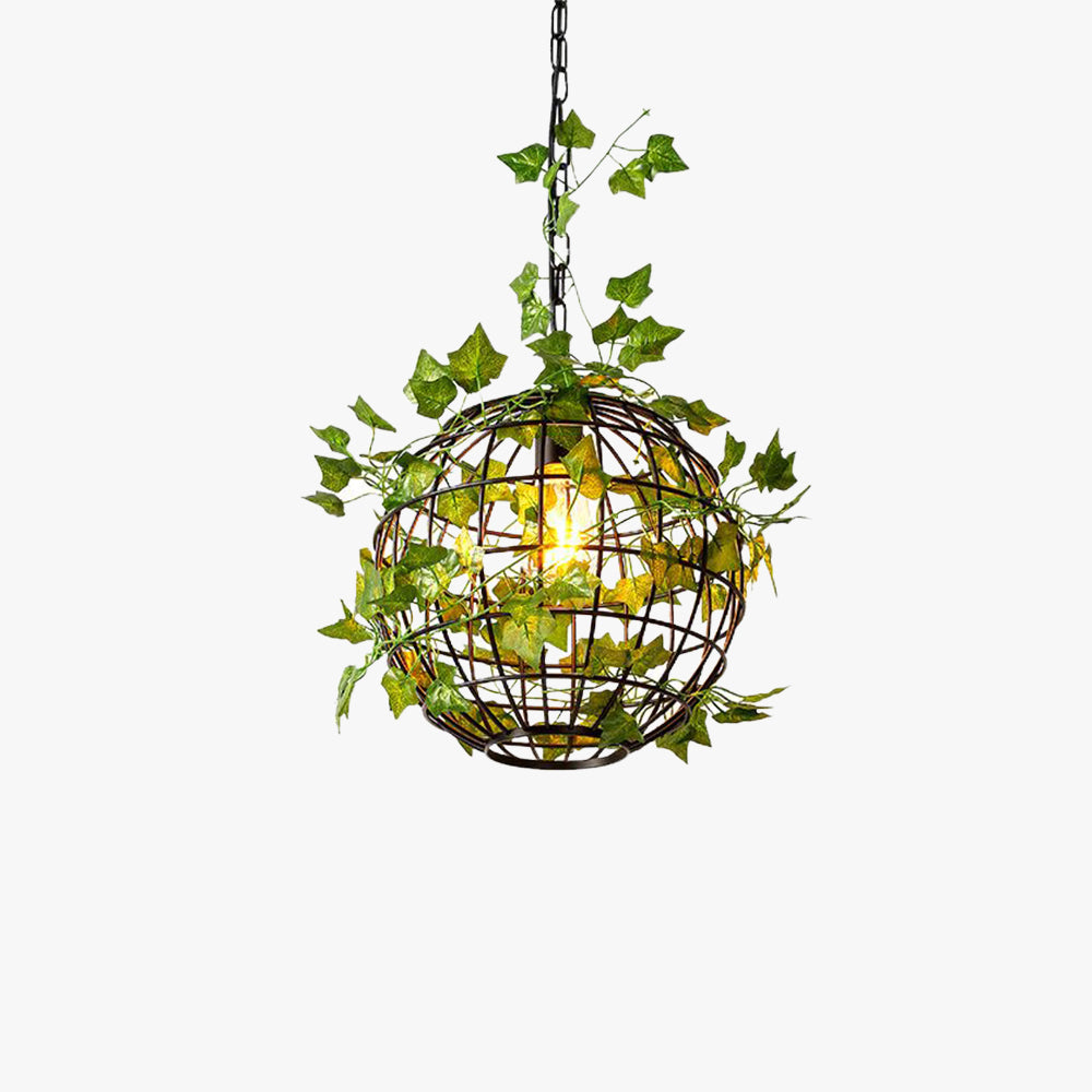 Ritta Rustica Verde Arte Deco Globo Vitigno Lampade a Sospensione