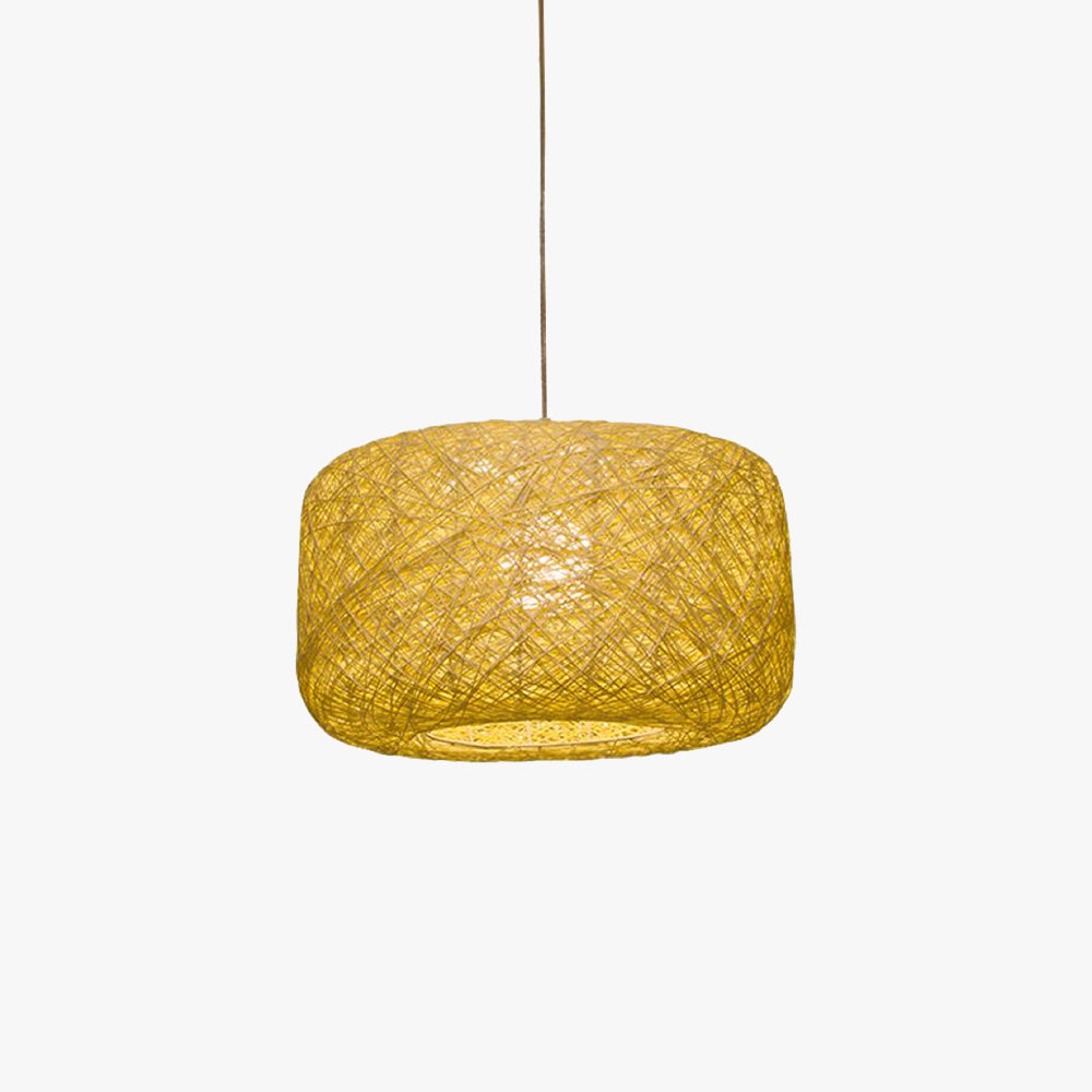 Ritta Natural Lanterna Cilindrica Rattan Lampade a Sospensione Corridoio