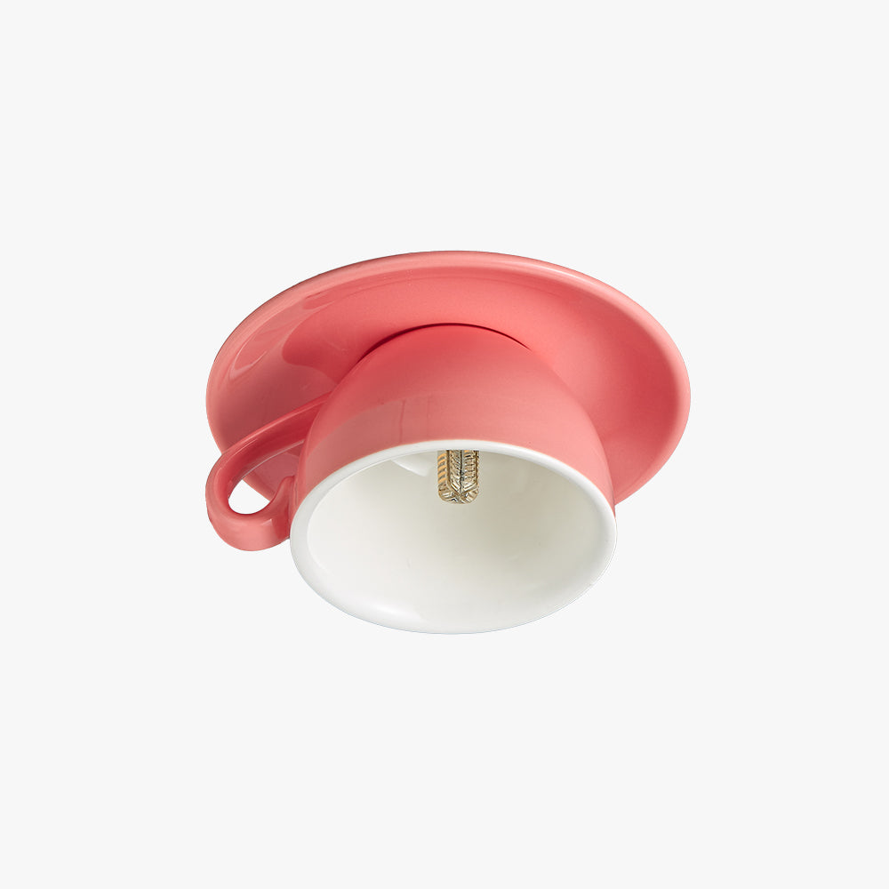 Valentina Moderno Tazze Caffè Ceramica Plafoniere, Blu/Rosa/Giallo