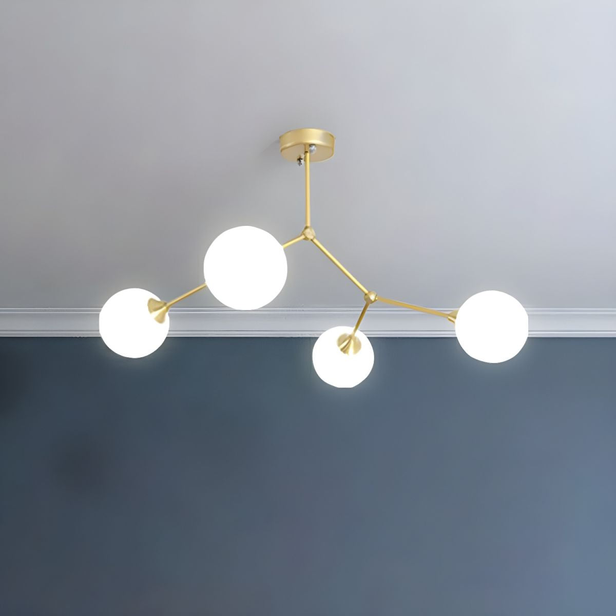 Valentina Moderni LED Vetro Nero/Oro Moderni Lampadari Soggiorno/Camera da Letto