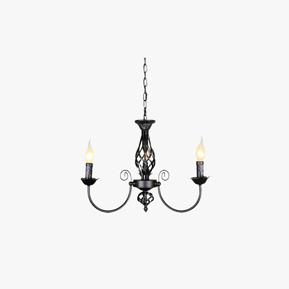 Silva Retro Candela Metallo/Vetro Lampada a Sopensione Soggiorno