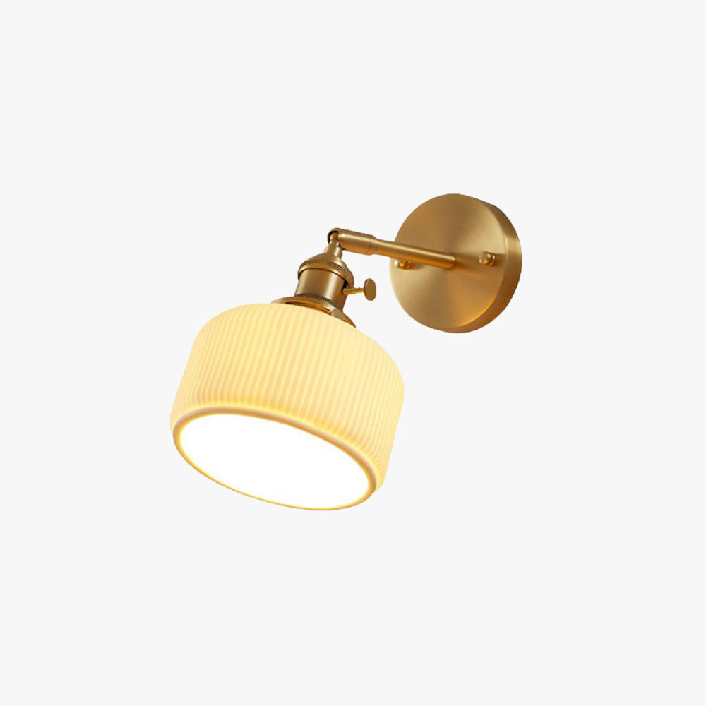 Arisha Design Rotondo  LED Applique Metallo Oro Specchio Bagno/Soggiorno/Camera da Letto