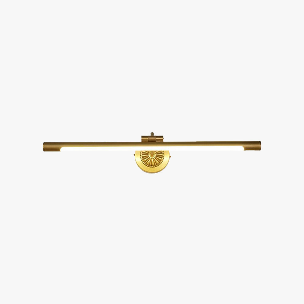Tiffany Moderno LED Applique Specchio Lineare Vanità Metallo Acrilico Oro Bagno