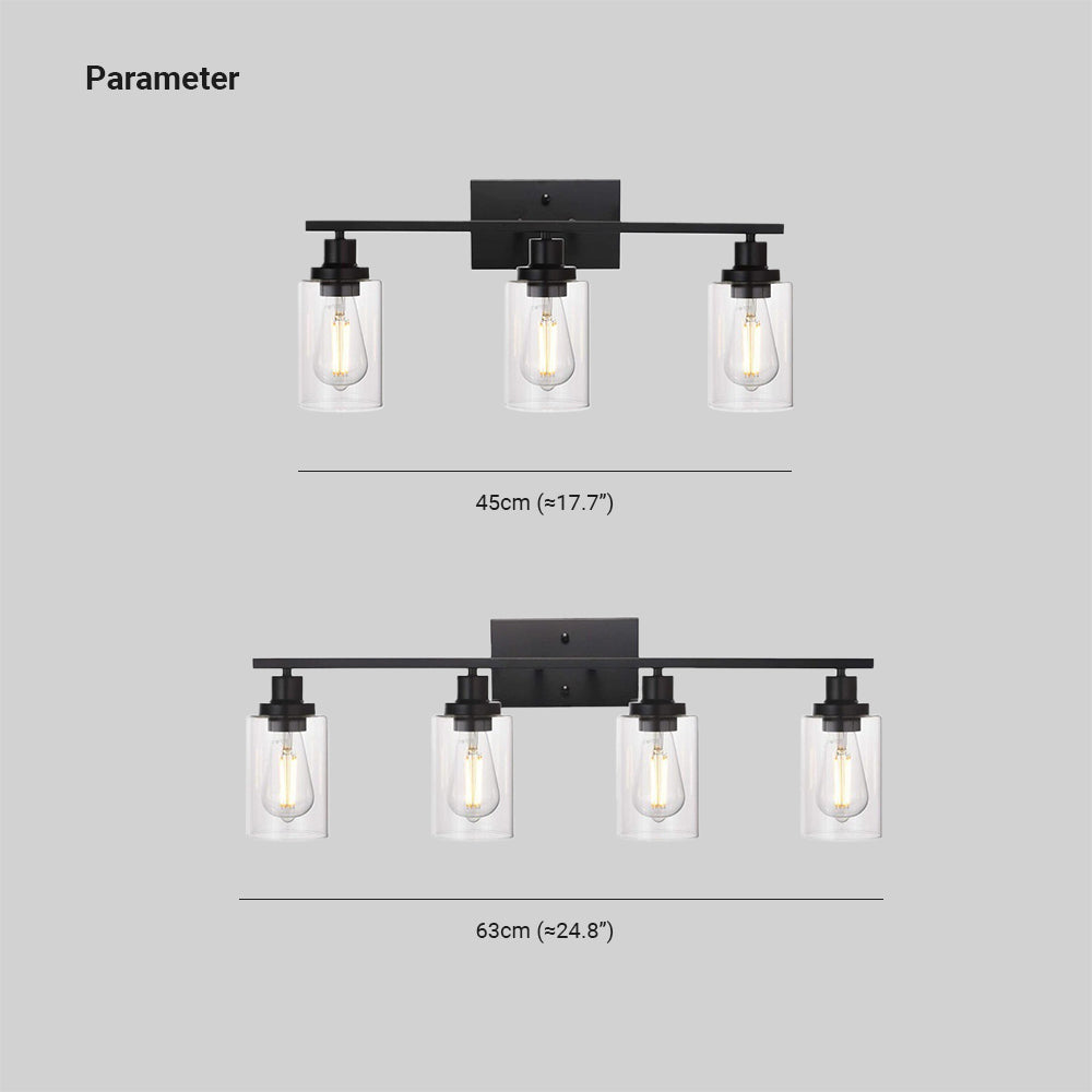Silva Industriale LED Applique Impermeabile Metallo Vetro Nero Bagno