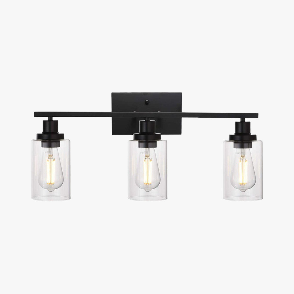Silva Industriale LED Applique Impermeabile Metallo Vetro Nero Bagno