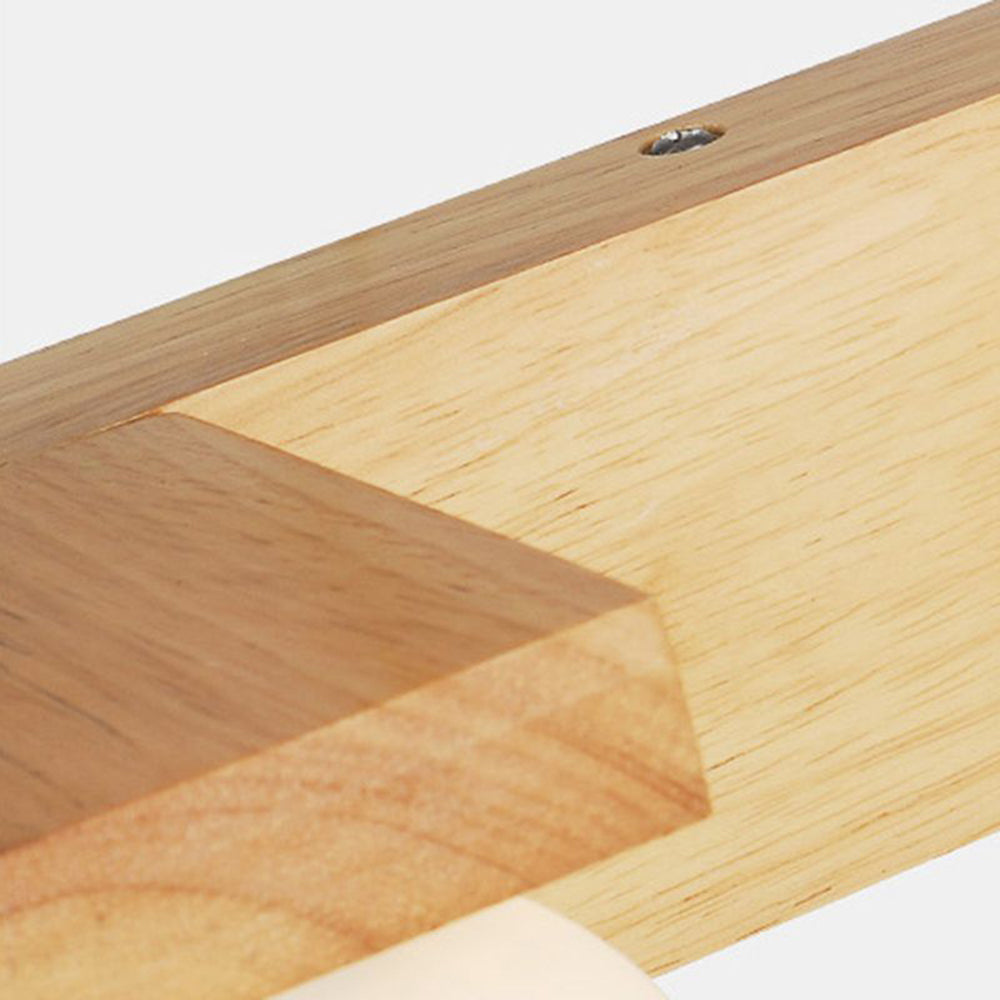 Muto Moderni LED Piccolo Applique Vanità Specchio Sfera Legno Bagno