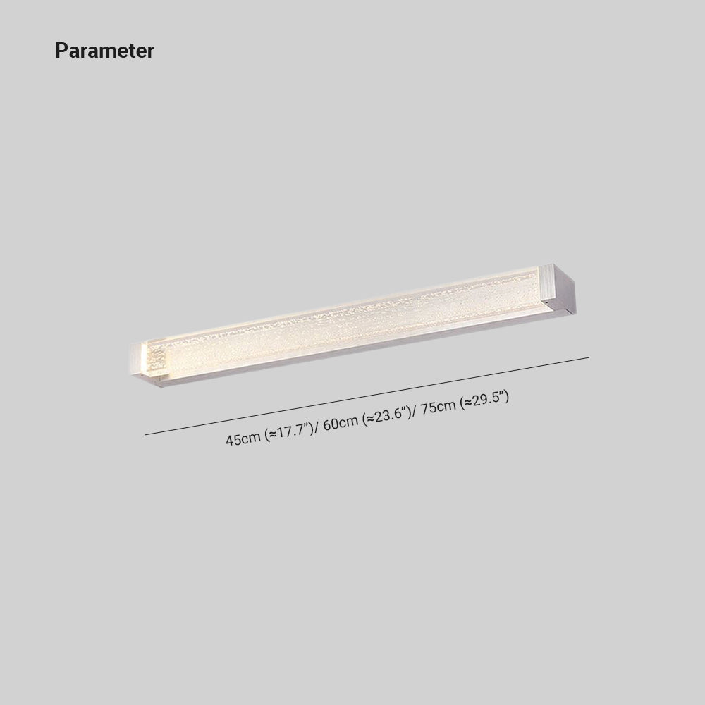 Arisha Moderni LED Applique Rettangolare Trasparente Specchio Anteriore Vanity Bagno