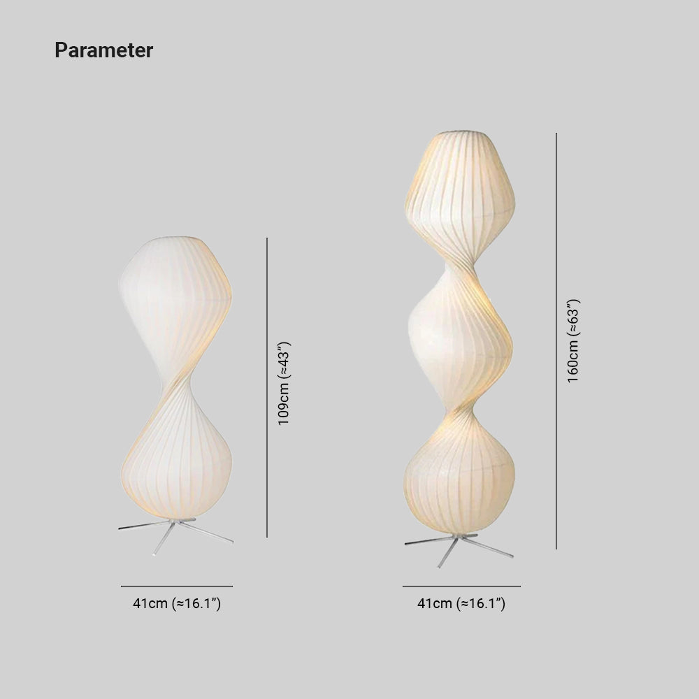 Ritta Moderne LED Lampade da Terra Tessuto/Metallo Bianco Salotto