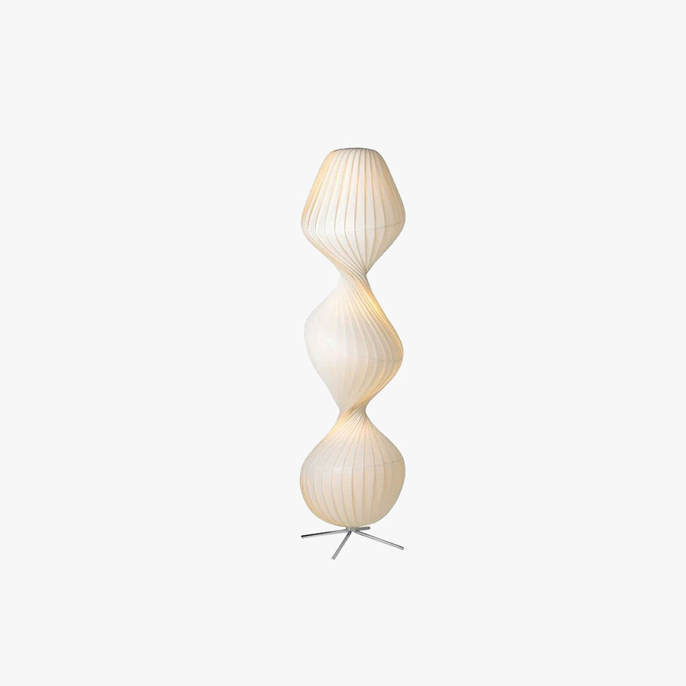 Ritta Moderne LED Lampade da Terra Tessuto/Metallo Bianco Salotto