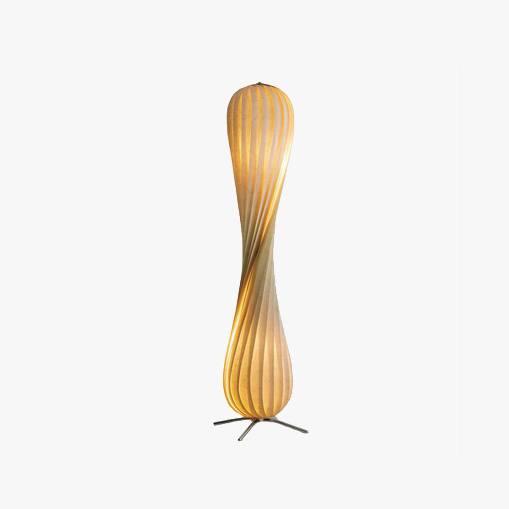 Muto Moderno Elegante Torto Legno Lampade da Terra Colore Legno