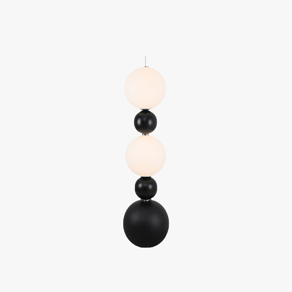 Valentina Moderne LED Lampade da Terra Nero/Bianco Resina/Vetro