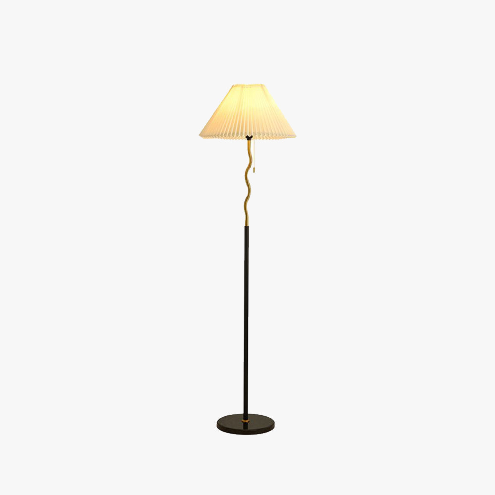Muto Plissettato Lampade da Terra Metallo/Tessuto LED