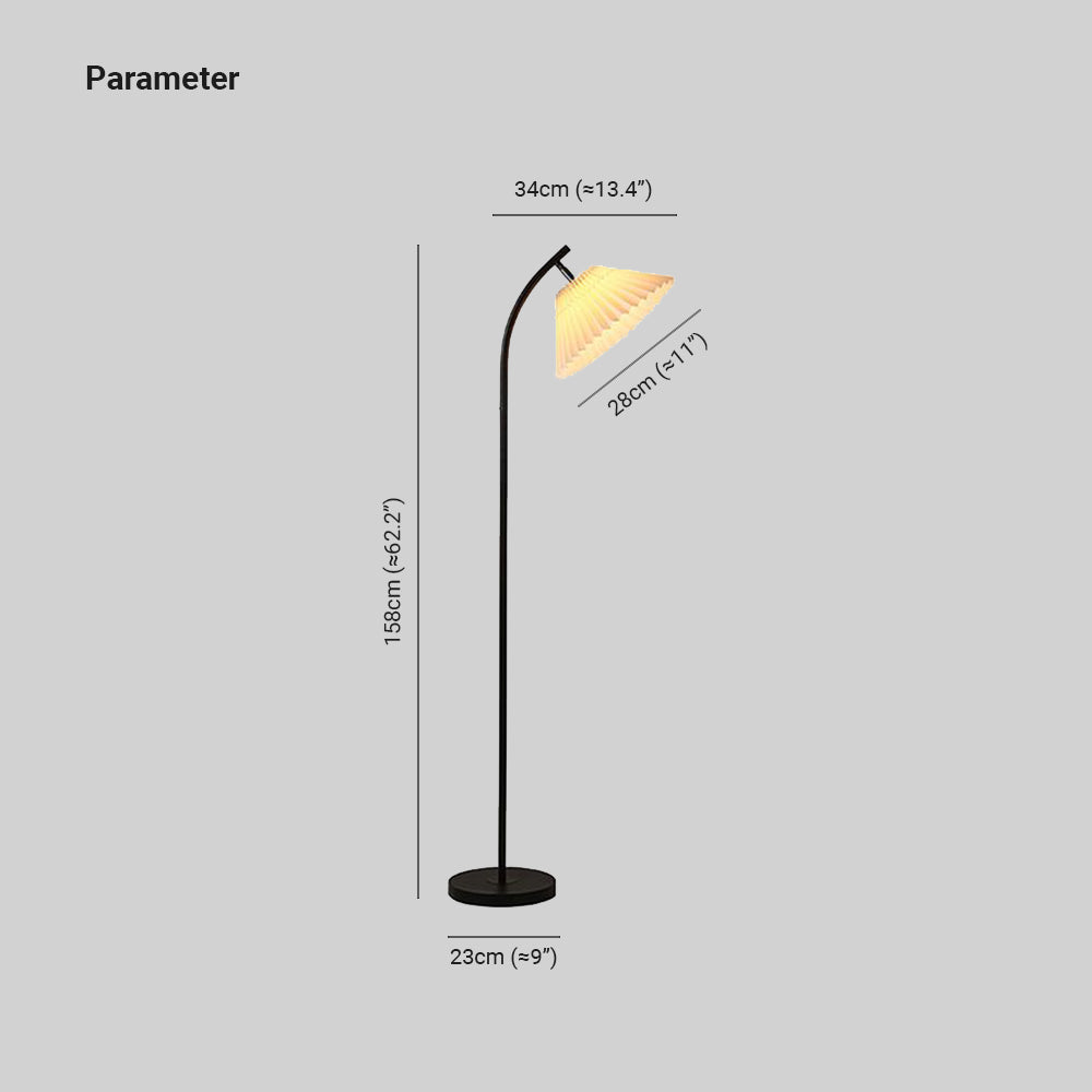 Muto Moderne Plissettato Design LED Lampade da Terra Metallo/Tessuto Soggiorno