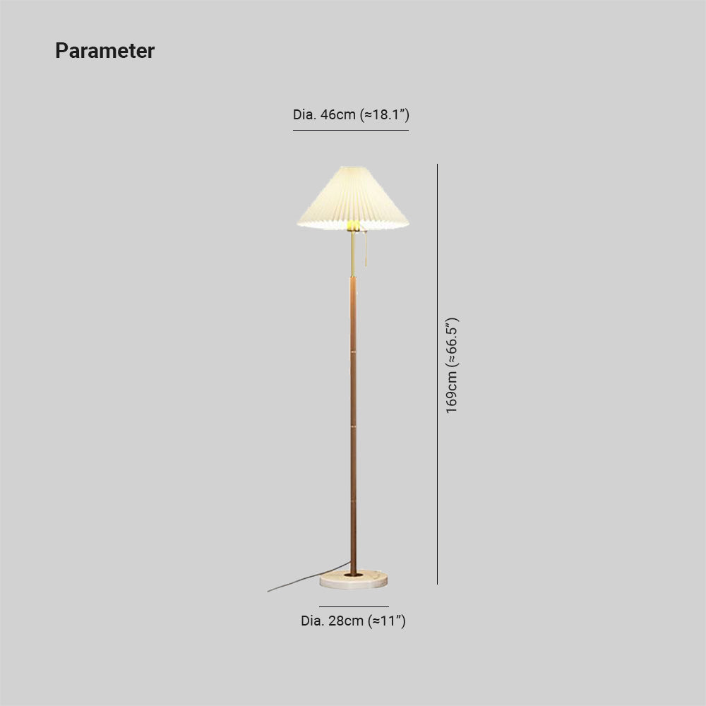 Muto Moderno Minimalista Plissettato Lampade da Terra Metallo Marmo