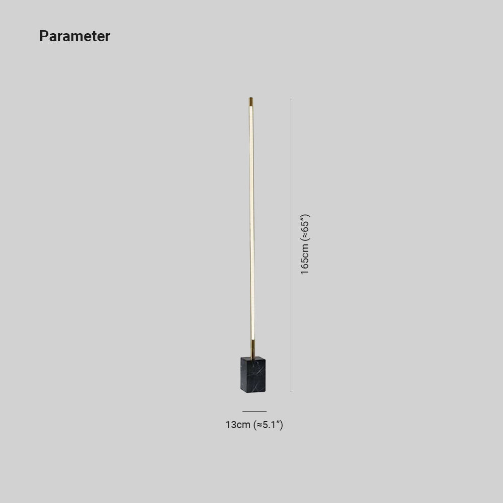 Arisha Minimalista LED Lampade da Terra Lineare Nero/Oro Metallo Marmo Soggiorno/Camera da Letto